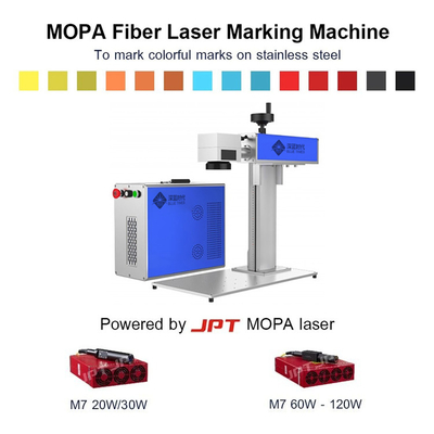 50W 100W 3D-Mopa-Farblasermarkierungsmaschine für die Tiefengravierung von Metallen