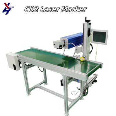 Präzisionslasercodierende Hochgeschwindigkeitsflugende Lasermarkierungsmaschine für kontinuierliche Produktionslinien